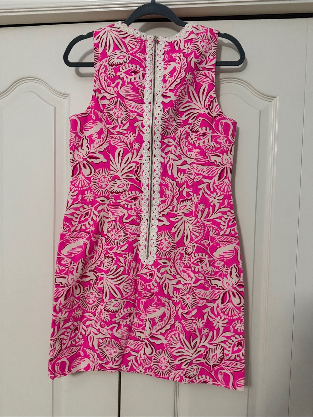 Lilly Pulitzer Pink and Cream Floral Sleeveless Mini Dress - Picture 5 of 5